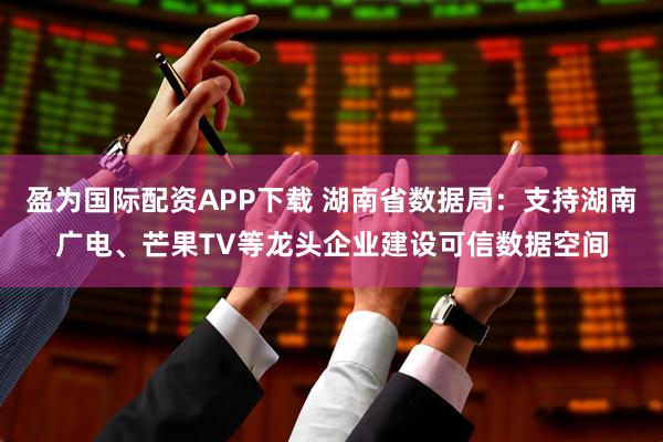 盈为国际配资APP下载 湖南省数据局：支持湖南广电、芒果TV等龙头企业建设可信数据空间
